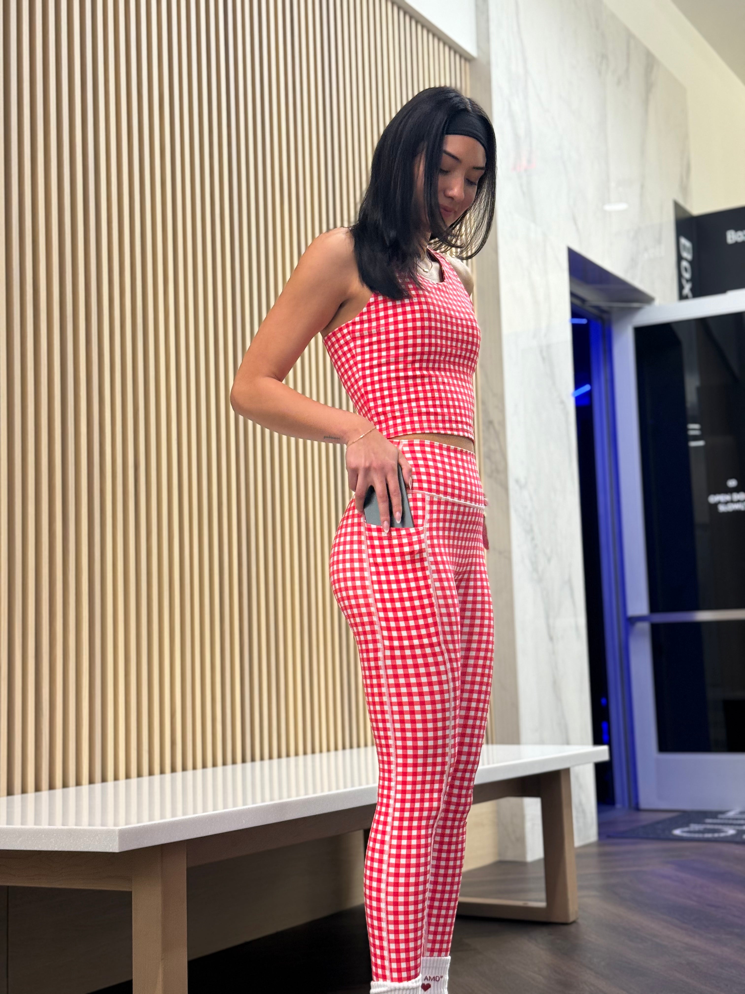 NAIS Gingham Pocket Leggings